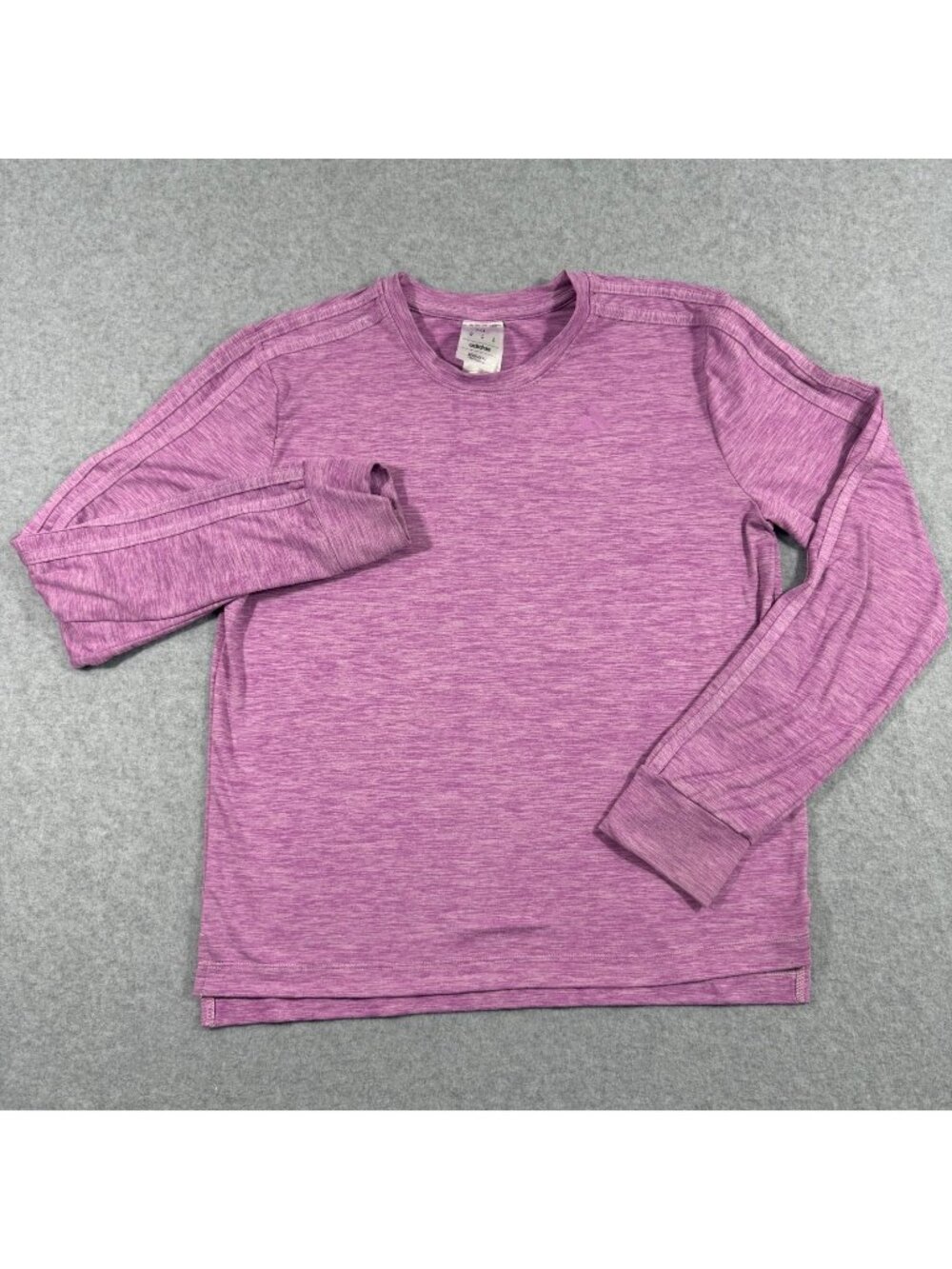 Adidas Women’s XL Purple Heather Long Sleeve Athletic Top Regular Fit Stretch